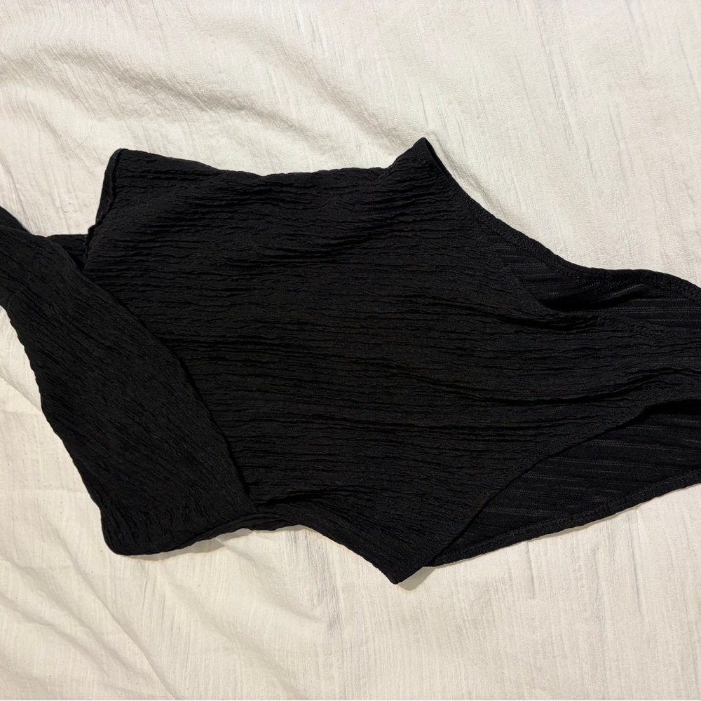 Elegant Black Textured One piece